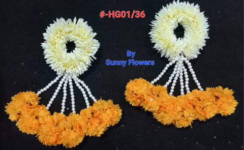Polyester Fabric Artificial Gajra Set (2 pcs) with Charming Design