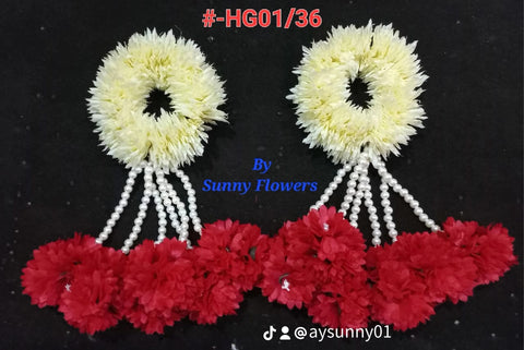 Polyester Fabric Artificial Gajra Set (2 pcs) with Charming Design