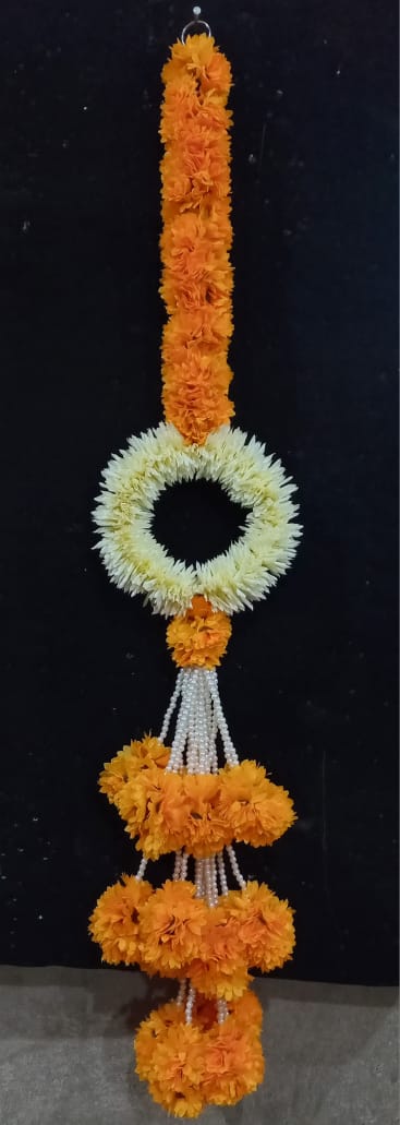 Classic Floral Round Lari – Handcrafted Artificial String for Elegant Styling #-104