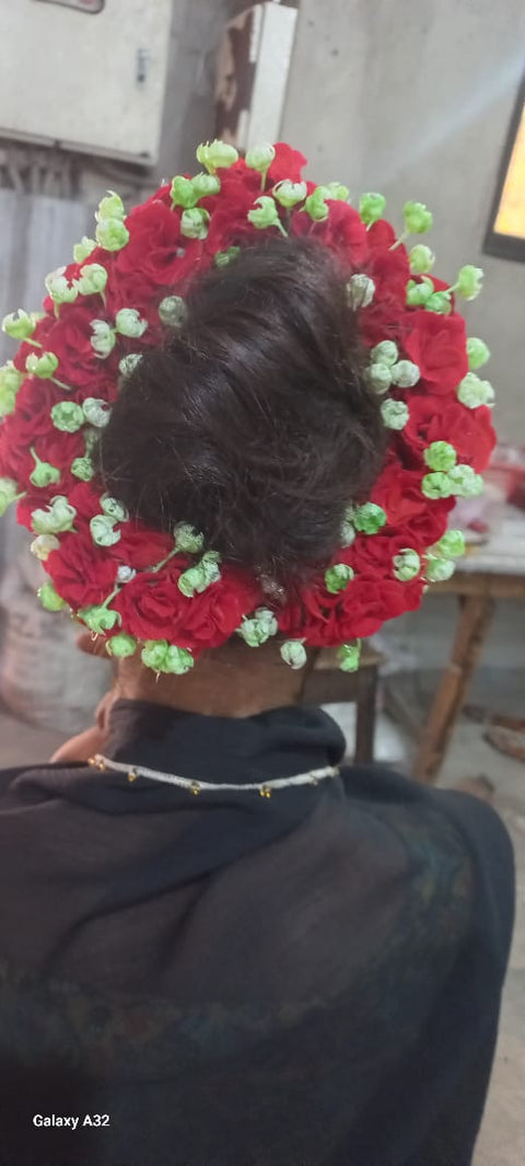 Premium Velvet Hair Gajra with imported plastic finish
