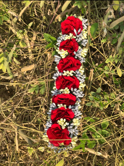 Stylish Velvet Flower Hair Gajra with imported Material Finish