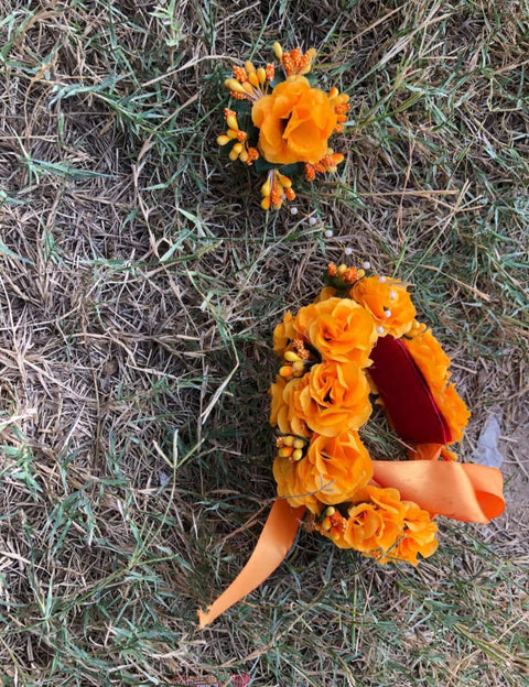 Artificial Flowers Hand Gajra with Ring (1 pcs) #- BJS04