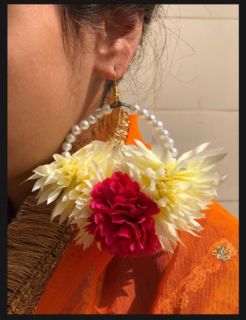 Bridal Artificial Flower Gajra Jewellery Set /Kangan / Bangles in different colour and used Multi fuction #-BJS01