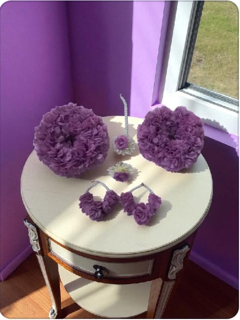 Artificial flowers Premium Bridal Set – 6 Pcs #- BJS08