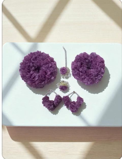 Artificial flowers Premium Bridal Set – 6 Pcs #- BJS08