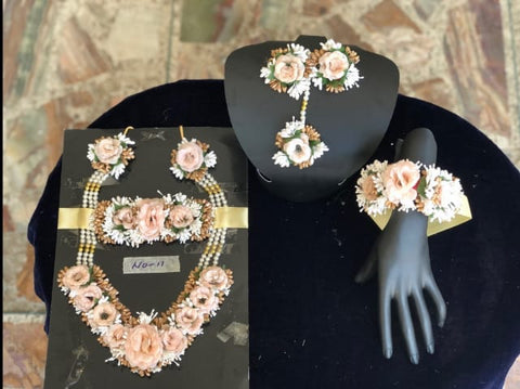 6pcs Bridal Set – Premium Polyester Floral Elegance with different colours #-BJS41