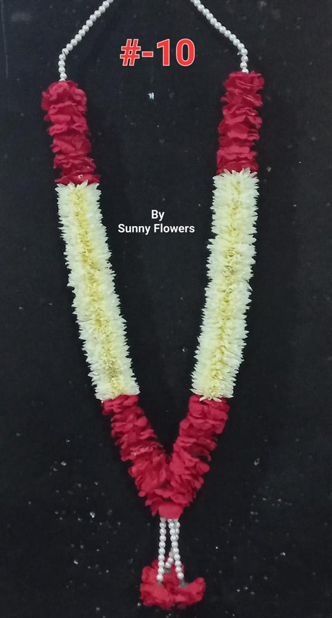 Royal Floral Mala – (1 pc) Velvet flowers #- M10