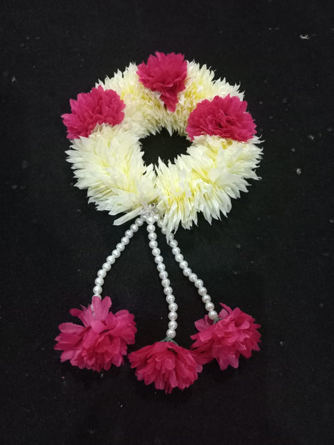 Artificial flowers Hand Gajra for wedding and multi-functions (2pcs) #HG-10/8