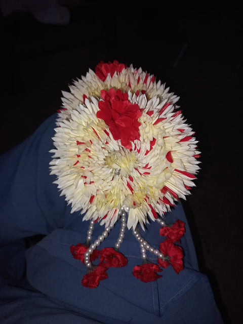 Artificial Flowers Hand Gajra with 3 latkon(2pcs) #-HG21/8
