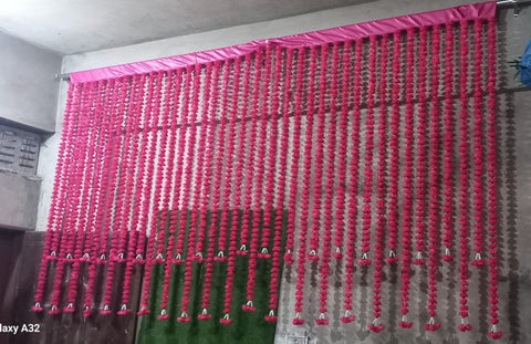 Floral Lari – 8 Feet Length Beautiful Artificial Flower Strings for Décor & Wear in multi colours