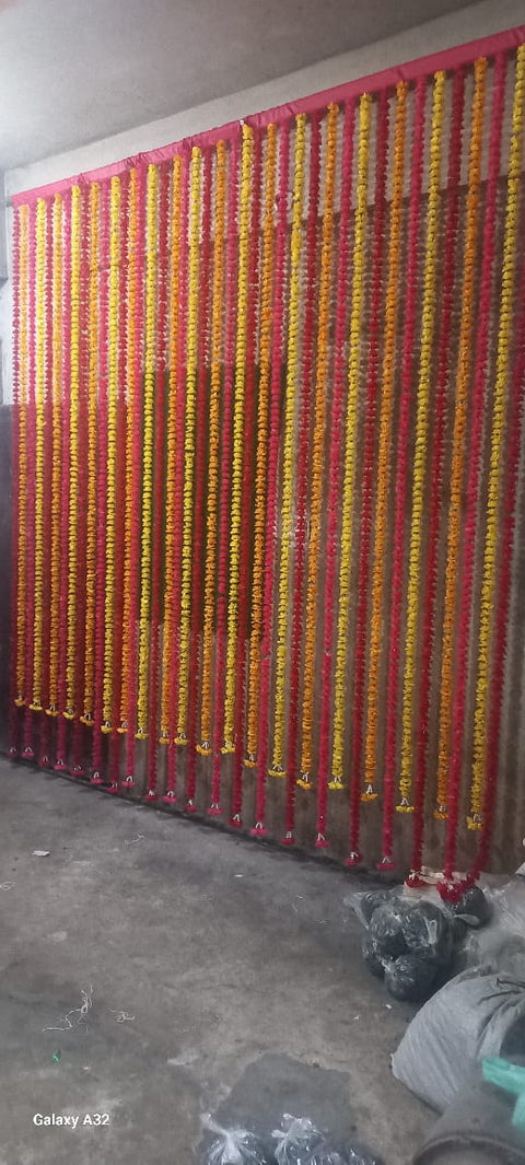 Floral Lari – 8 Feet Length Beautiful Artificial Flower Strings for Décor & Wear in multi colours