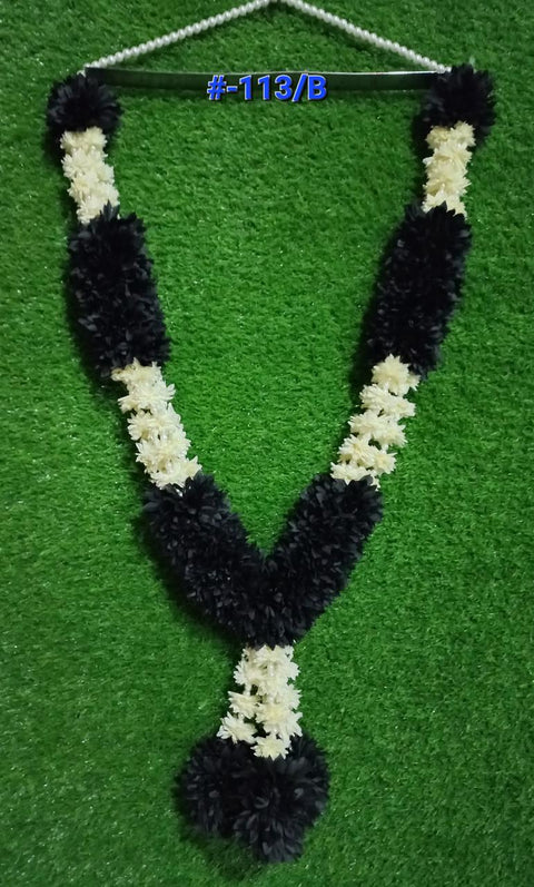 Royal Floral Mala – (1 pc) polyester Fabric flowers & Plastic Fusion Finishing #-M28