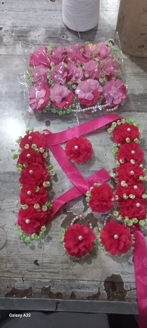Artificial flowers Bridal jewellary set for used All Occasions #- BJS05