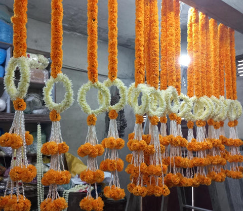 Classic Floral Round Lari – Handcrafted Artificial String for Elegant Styling #-104