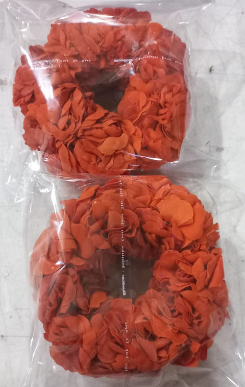 Artificial flower Hand Gajra Made With velvet Fabric (2pcs)