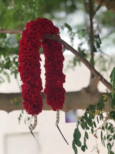Royal Velvet Hair Gajra – Elegant Floral Charm for Every Occasion