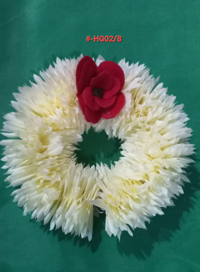 (12pcs) Artificial Flowers Hand Gajra use for wedding and multifunction #-HG02/8