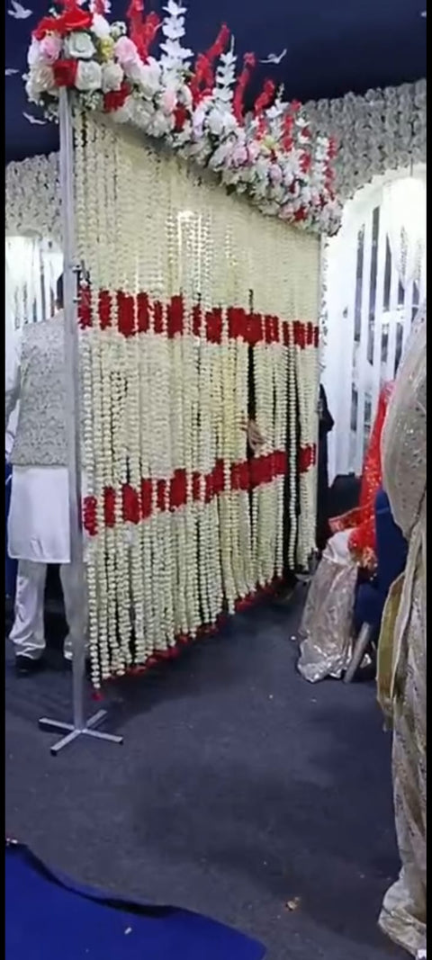 Artificial flowers jasmine style strings Back Drop for wedding, multiple occasions used