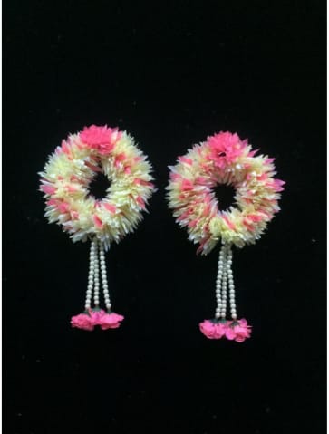 Artificial Flowers Hand Gajra with 3 Lakton in multi color